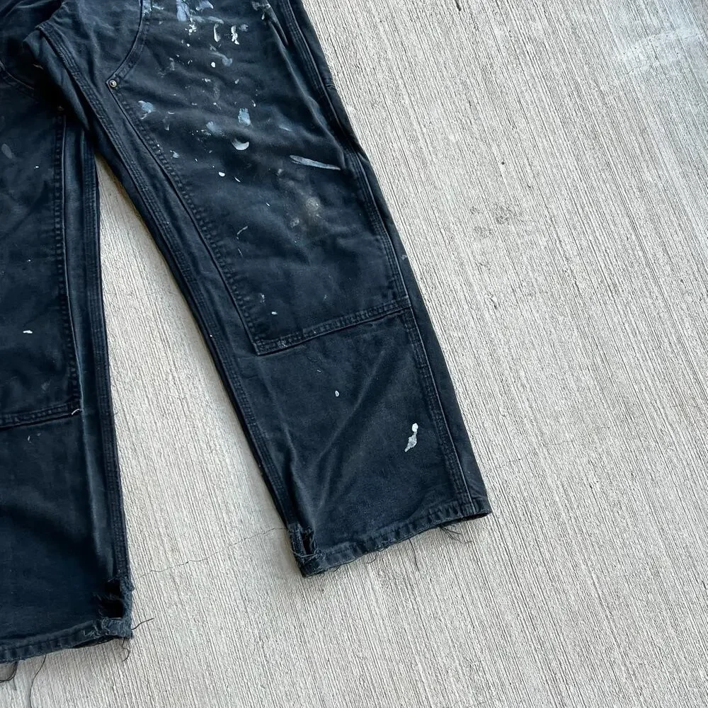Carhartt faded black double knee work wear carpenter pants